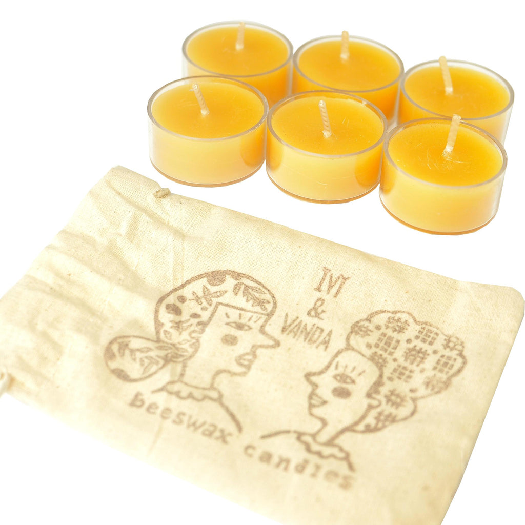 Tealights (Bag of Six) - Ivy & Vanda-Beeswax Candle- Walkabout Apiaries